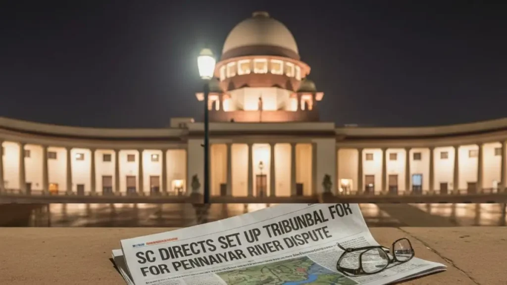Supreme Court directive on Pennaiyar water dispute map