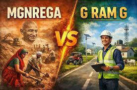VB-G RAM G vs. MGNREGA comparison table for UPSC and KAS aspirants